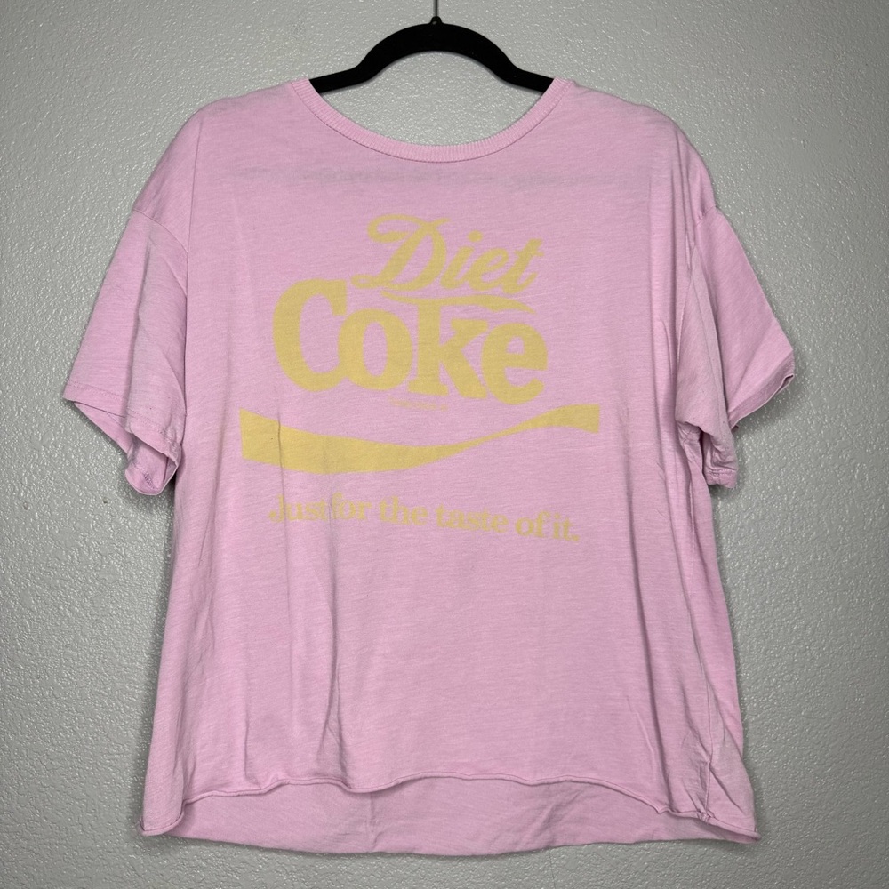 American Eagle Pink Diet Coke Graphic T-Shirt- L